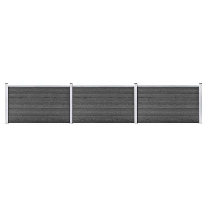 Set de panouri de gard, negru, 526 x 105 cm, WPC - WALTI WALTI