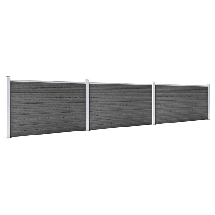 Set de panouri de gard, negru, 526 x 105 cm, WPC - WALTI WALTI