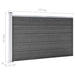 Set de panouri de gard, negru, 699 x 105 cm, WPC - WALTI WALTI