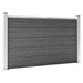 Set de panouri de gard, negru, 699 x 105 cm, WPC - WALTI WALTI