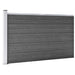 Set de panouri de gard, negru, 699 x 105 cm, WPC - WALTI WALTI