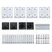 Set de panouri de gard, negru, 699 x 105 cm, WPC - WALTI WALTI