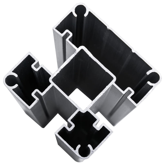 Set de panouri de gard, negru, 699 x 105 cm, WPC - WALTI WALTI