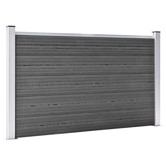 Set de panouri de gard, negru, 872 x 105 cm, WPC - WALTI WALTI