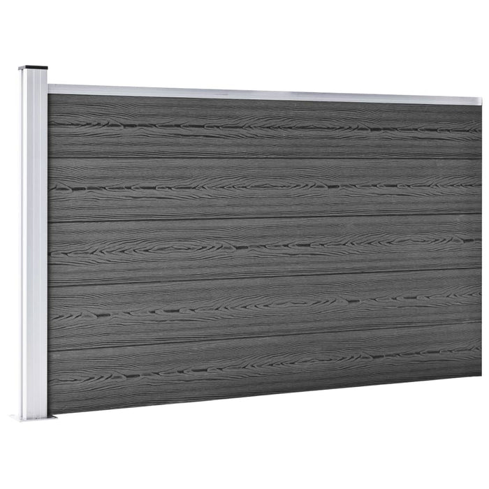 Set de panouri de gard, negru, 872 x 105 cm, WPC - WALTI WALTI