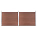 Set panouri gard, 353x146 cm, maro, WPC - WALTI WALTI