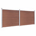 Set panouri gard, 353x146 cm, maro, WPC - WALTI WALTI