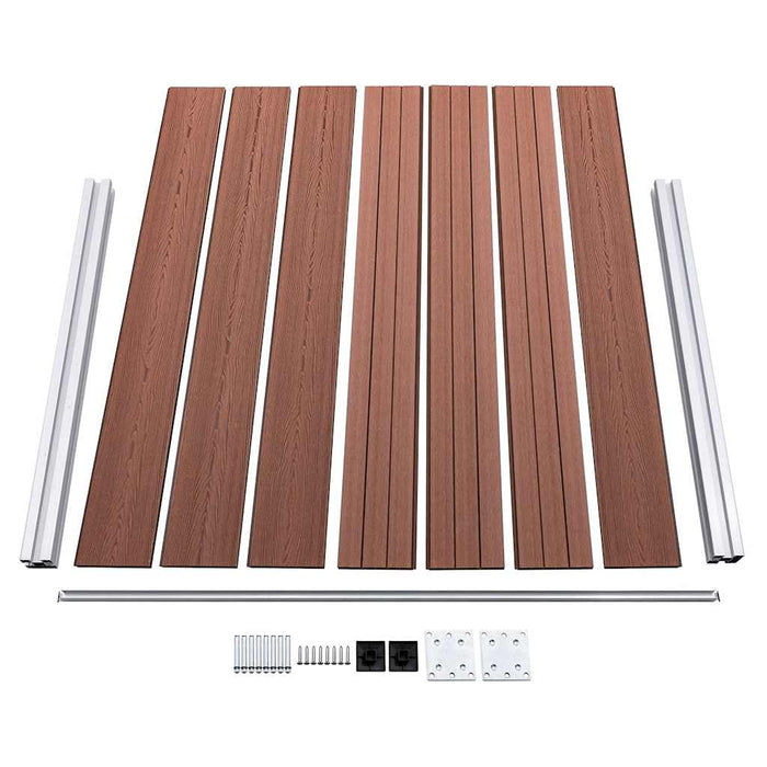 Set panouri gard, 353x146 cm, maro, WPC - WALTI WALTI