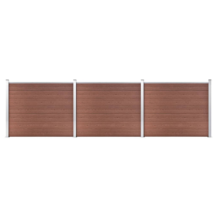 Set panouri gard, 526x146 cm, maro, WPC - WALTI WALTI