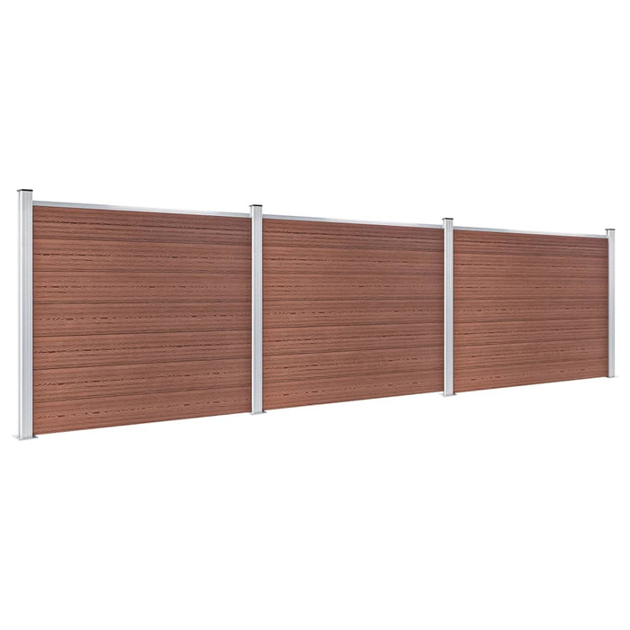 Set panouri gard, 526x146 cm, maro, WPC - WALTI WALTI