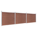 Set panouri gard, 526x146 cm, maro, WPC - WALTI WALTI