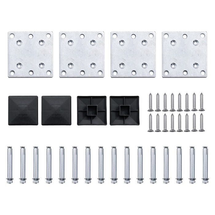 Set panouri gard, 526x146 cm, maro, WPC - WALTI WALTI