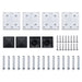 Set panouri gard, 526x146 cm, maro, WPC - WALTI WALTI