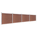 Set panouri gard, 699x146 cm, maro, WPC - WALTI WALTI