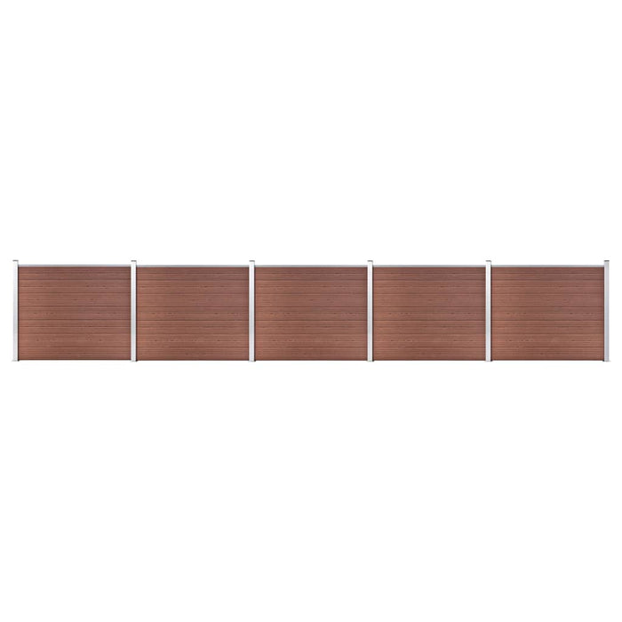 Set panouri gard, 872x146 cm, maro, WPC - WALTI WALTI