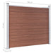 Set panouri gard, 872x146 cm, maro, WPC - WALTI WALTI