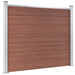 Set panouri gard, 872x146 cm, maro, WPC - WALTI WALTI