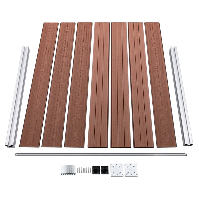Set panouri gard, 872x146 cm, maro, WPC - WALTI WALTI
