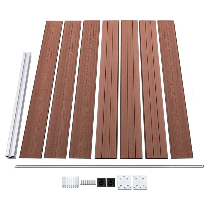 Set panouri gard, 872x146 cm, maro, WPC - WALTI WALTI