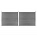 Set panouri gard, 353x146 cm, gri, WPC - WALTI WALTI