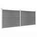 Set panouri gard, 353x146 cm, gri, WPC - WALTI WALTI