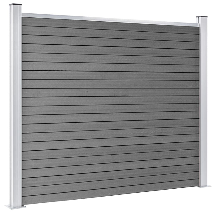 Set panouri gard, 353x146 cm, gri, WPC - WALTI WALTI