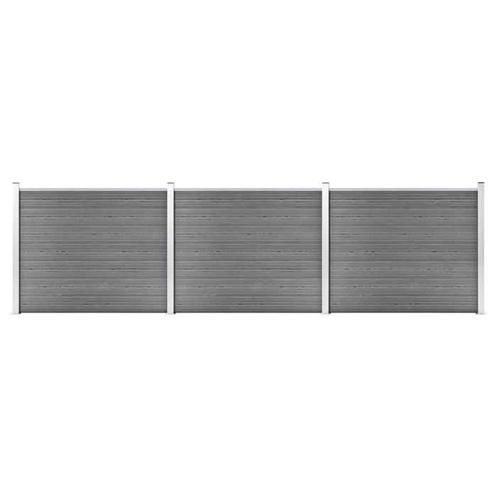 Set panouri gard, 526x146 cm, gri, WPC - WALTI WALTI