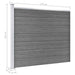 Set panouri gard, 526x146 cm, gri, WPC - WALTI WALTI