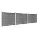 Set panouri gard, 526x146 cm, gri, WPC - WALTI WALTI
