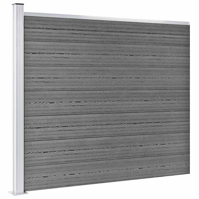 Set panouri gard, 526x146 cm, gri, WPC - WALTI WALTI