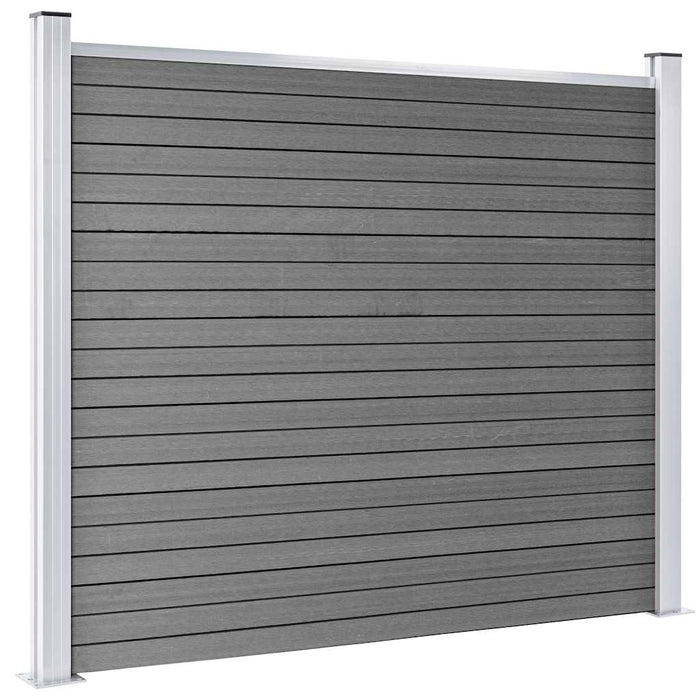 Set panouri gard, 526x146 cm, gri, WPC - WALTI WALTI