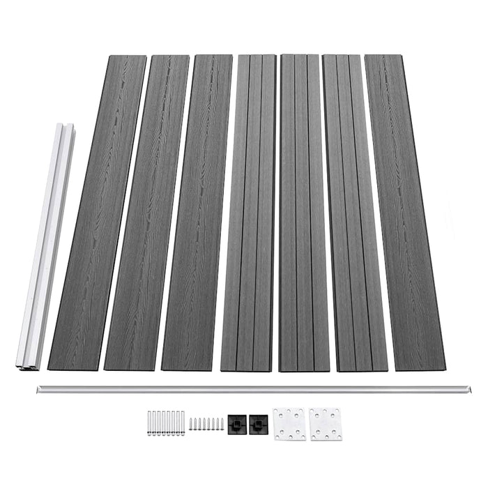 Set panouri gard, 526x146 cm, gri, WPC - WALTI WALTI