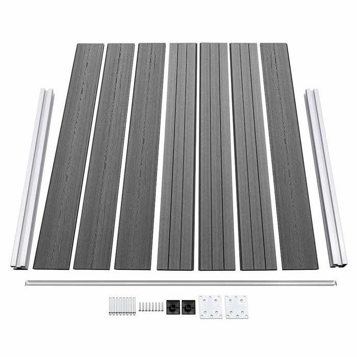 Set panouri gard, 526x146 cm, gri, WPC - WALTI WALTI
