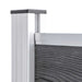 Set panouri gard, 526x146 cm, gri, WPC - WALTI WALTI