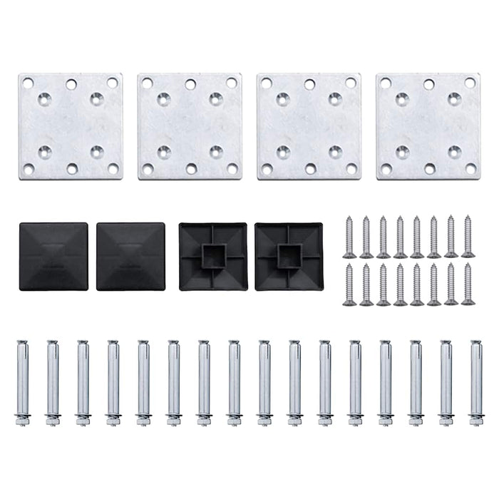 Set panouri gard, 526x146 cm, gri, WPC - WALTI WALTI