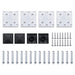 Set panouri gard, 526x146 cm, gri, WPC - WALTI WALTI