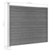 Set panouri gard, 699x146 cm, gri, WPC - WALTI WALTI