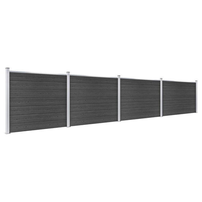 Set panouri gard, 699x146 cm, gri, WPC - WALTI WALTI
