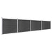 Set panouri gard, 699x146 cm, gri, WPC - WALTI WALTI