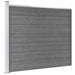 Set panouri gard, 699x146 cm, gri, WPC - WALTI WALTI