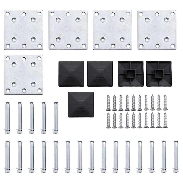 Set panouri gard, 699x146 cm, gri, WPC - WALTI WALTI