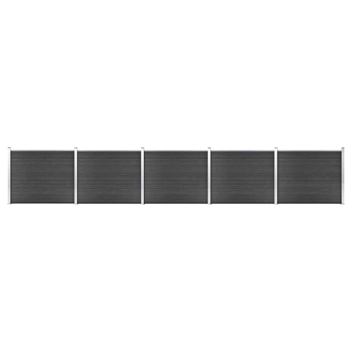 Set panouri gard, 872x146 cm, gri, WPC - WALTI WALTI