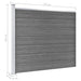 Set panouri gard, 872x146 cm, gri, WPC - WALTI WALTI