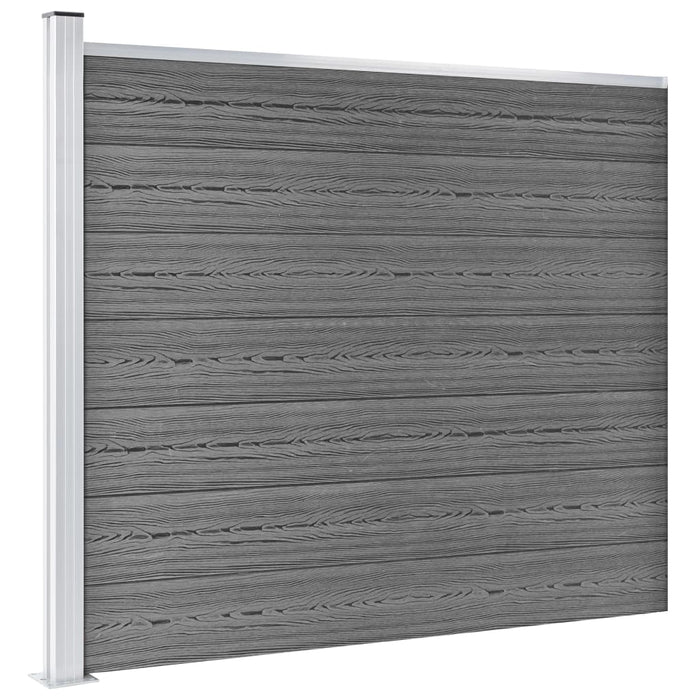 Set panouri gard, 872x146 cm, gri, WPC - WALTI WALTI