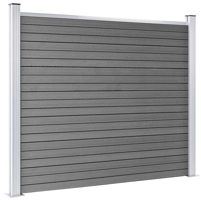 Set panouri gard, 872x146 cm, gri, WPC - WALTI WALTI