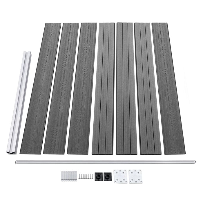 Set panouri gard, 872x146 cm, gri, WPC - WALTI WALTI