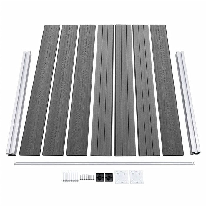 Set panouri gard, 872x146 cm, gri, WPC - WALTI WALTI