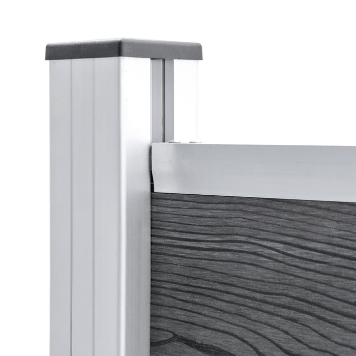 Set panouri gard, 872x146 cm, gri, WPC - WALTI WALTI