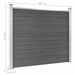 Set panouri gard, 353x146 cm, negru, WPC - WALTI WALTI