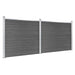 Set panouri gard, 353x146 cm, negru, WPC - WALTI WALTI